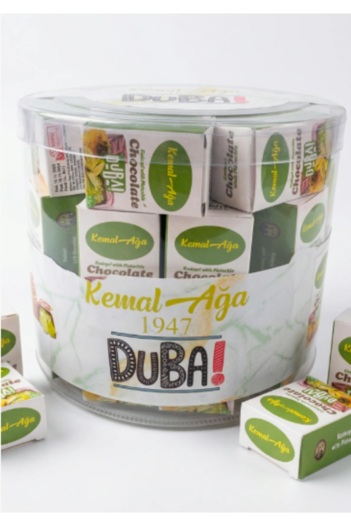 Sütlü Fıstık Ezmeli Kadayıf Dolgulu Dubai Çikolatası 15gr 50 Adet 2