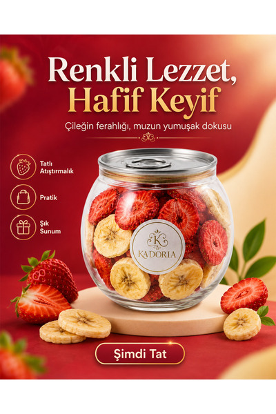Freeze Dried Muz ve Çilek
