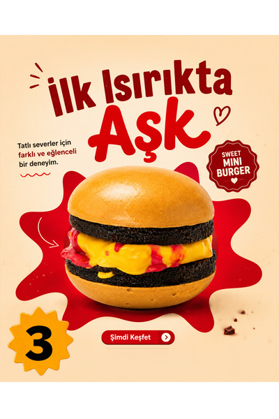 Şokburger Mini Kek 3'lü